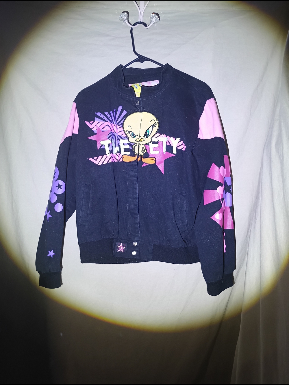 JH Design Looney Tunes Tweety Bird Varsity Bomber Jacket 3XL